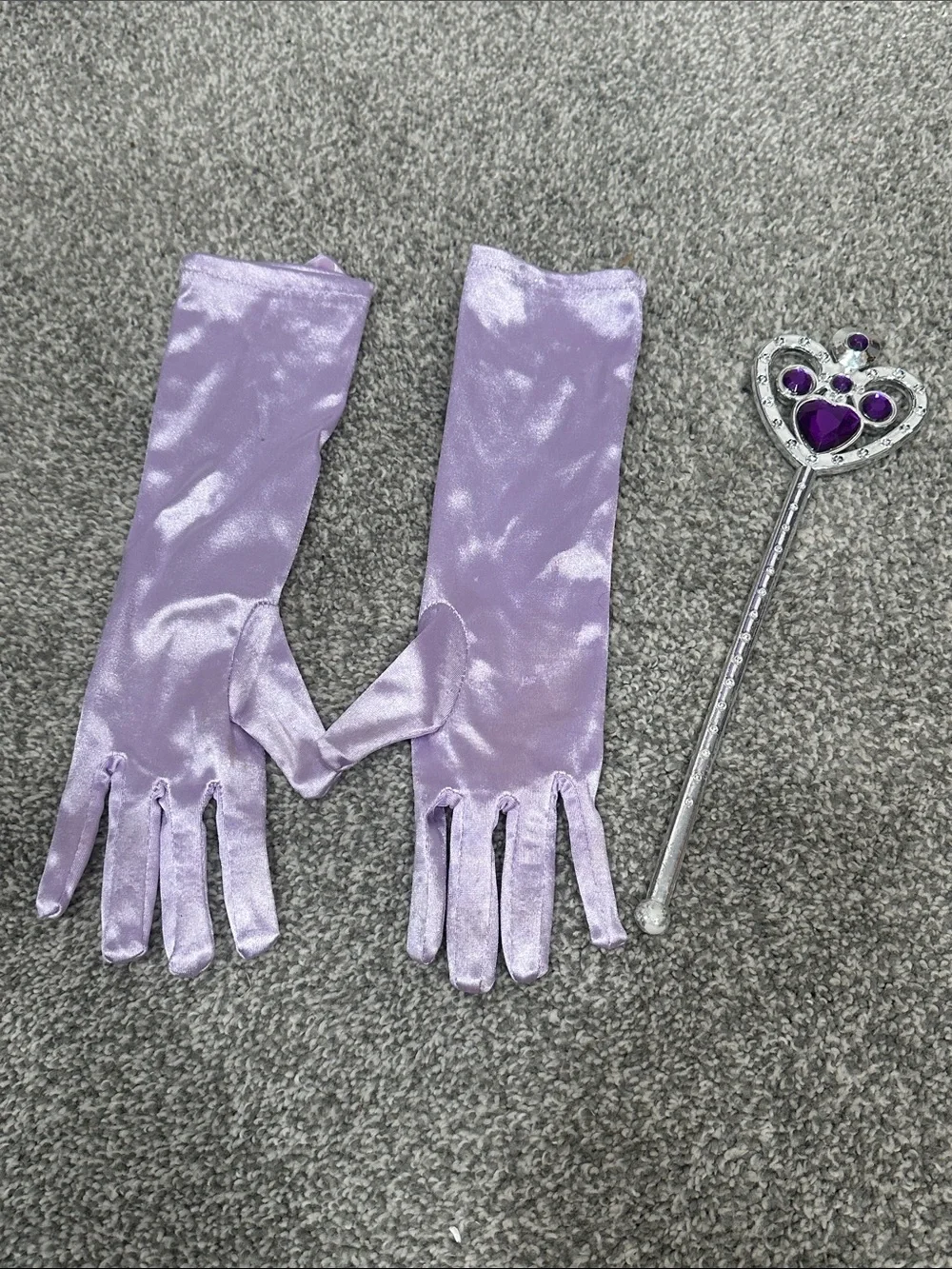 Princess Gown Costume Dress & Accessories Shoes Crown Gloves Sofia Rapunzel 8/10